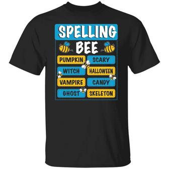 Spelling Bee Pun Halloween Funny Costume For Teachers Graphic Design Printed Casual Daily Basic Unisex T-Shirt - Thegiftio UK