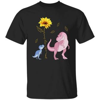 You Are My Sunshine Sunflower Dinosaur Graphic Design Printed Casual Daily Basic Unisex T-Shirt - Thegiftio UK