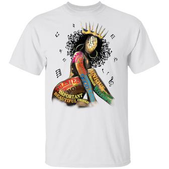 Black Afro Woman Graphic Design Printed Casual Daily Basic Unisex T-Shirt - Thegiftio UK