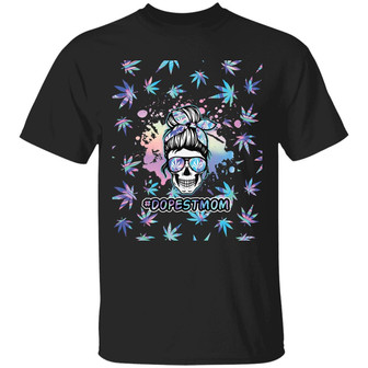 Funny Weed Dopest Mom Skull Graphic Design Printed Casual Daily Basic Unisex T-Shirt - Thegiftio UK