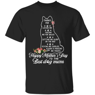 Happy Mother’S Day To The Best Dog Mom Graphic Design Printed Casual Daily Basic Unisex T-Shirt - Thegiftio UK