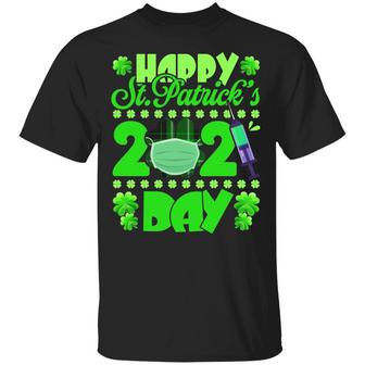 Happy Quarantined St Patrick’S Day 2021 Graphic Design Printed Casual Daily Basic Unisex T-Shirt - Thegiftio UK