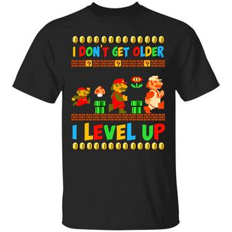 I Don’T Get Older I Level Up Funny Retro Gaming Graphic Design Printed Casual Daily Basic Unisex T-Shirt - Thegiftio UK