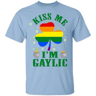 Kiss Me Im Irish Gaylic Proud Lgbt Irish Shamrock St Patrick’S Day 2021 Graphic Design Printed Casual Daily Basic Unisex T-Shirt - Thegiftio UK