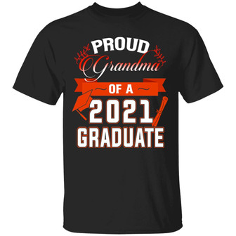 Proud Grandma 2021 Graduate Graphic Design Printed Casual Daily Basic Unisex T-Shirt - Thegiftio UK