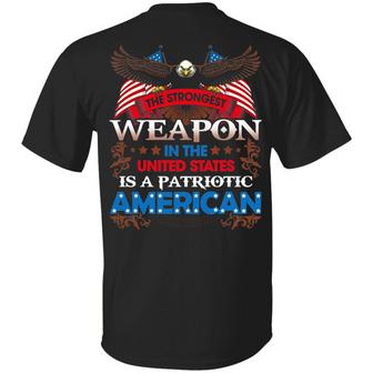 The Strongest Weapon In The United States Is A Patriotic American Print On Back Only Graphic Design Printed Casual Daily Basic Unisex T-Shirt - Thegiftio UK