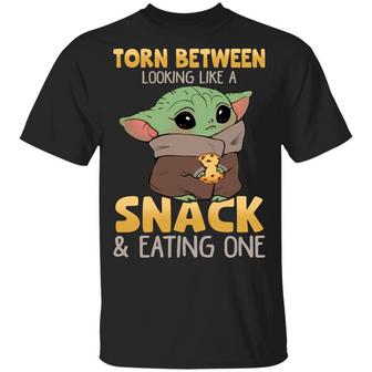 Torn Between Looking Like A Snack And Eating One Graphic Design Printed Casual Daily Basic Unisex T-Shirt - Thegiftio UK