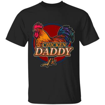 Vintage Retro Chicken Daddy Chicken Dad Farmer Graphic Design Printed Casual Daily Basic Unisex T-Shirt - Thegiftio UK