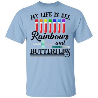 My Life Is All Rainbows And Butterflies Graphic Design Printed Casual Daily Basic Unisex T-Shirt - Thegiftio UK