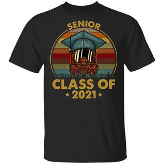 Senior Class Of 2021 Vintage Retro Graphic Design Printed Casual Daily Basic Unisex T-Shirt - Thegiftio UK