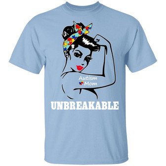 Teewind Autism Mom Strong Women Graphic Design Printed Casual Daily Basic Unisex T-Shirt - Thegiftio UK