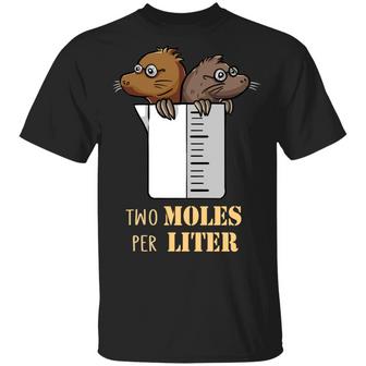 Two Moles Per Liter Chemistry Graphic Design Printed Casual Daily Basic Unisex T-Shirt - Thegiftio UK