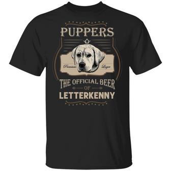 Puppers Premium Larger The Offical Beer Of Letter Graphic Design Printed Casual Daily Basic Unisex T-Shirt - Thegiftio UK