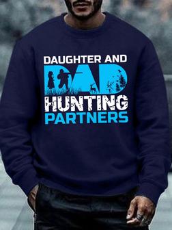 Daughter And Dad Hunting Partners Men's Sweatshirt - Seseable