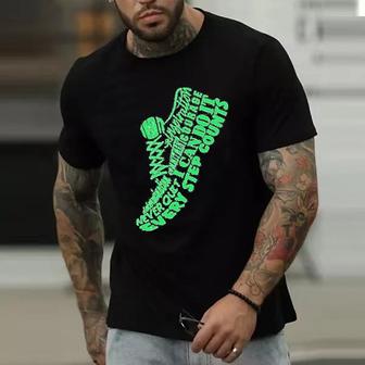 Men's T Shirt Tee Graphic Solid Color Crew Neck Casual Daily Short Sleeve Tops Casual Green White Blue - Seseable