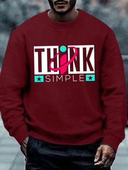 Think Simple Men's Sweatshirt - Seseable