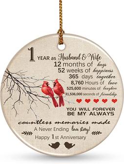 Anniversary Wedding Gifts For Couple Memorial Gifts For Her Him Wife Husband Girlfriend Boyfriend Engagement Ceramic Ornaments Memories Marriage Gifts Thankful Christmas - Thegiftio UK
