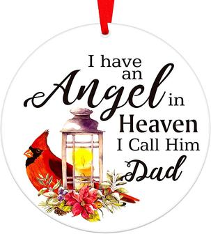 Memorial Christmas Ornament Mom Dad In Heaven Christmas Ceramic Ornaments In Memory Of Loved One Ornaments For Christmas Tree Decorations Loss Of Mother Father Christmas Sympathy Gifts