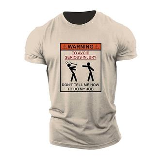Men's Unisex T Shirt Tee Dont Tell Me How To Do My Job Graphic Prints Letter Crew Neck Street Daily Print Short Sleeve Tops Designer Casual Big And Tall Sports Khaki / Summer - Seseable