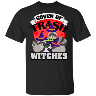 Coven Of Trash Witches Halloween Graphic Design Printed Casual Daily Basic Unisex T-Shirt - Thegiftio UK
