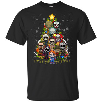 Horror Christmas Halloween Character Tree Graphic Design Printed Casual Daily Basic Unisex T-Shirt - Thegiftio UK