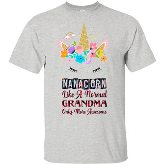 Keyvic Nanacorn Like A Normal Grandma Only More Awesome Graphic Design Printed Casual Daily Basic Unisex T-Shirt - Thegiftio UK