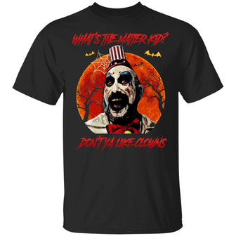 What’S The Matter Kid Don’T Ya Like Clowns Captain Halloween Spauldin Graphic Design Printed Casual Daily Basic Unisex T-Shirt - Thegiftio UK