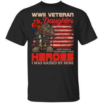 Wwii Veteran Daughter Graphic Design Printed Casual Daily Basic Unisex T-Shirt - Thegiftio UK