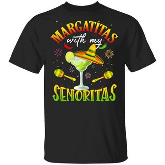 Margaritas With My Senoritas Funny Cinco De Mayo & Drinking Party Graphic Design Printed Casual Daily Basic Unisex T-Shirt - Thegiftio UK
