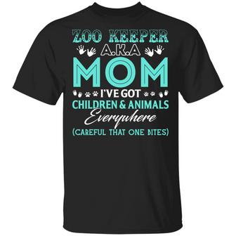 Zoo Keeper A.K.A Mom I’Ve Got Children And Animals Everywhere Funny Women Graphic Design Printed Casual Daily Basic Unisex T-Shirt - Thegiftio UK