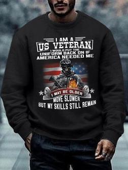 Men I Am A Us Veteran Casual Sweatshirt - Seseable
