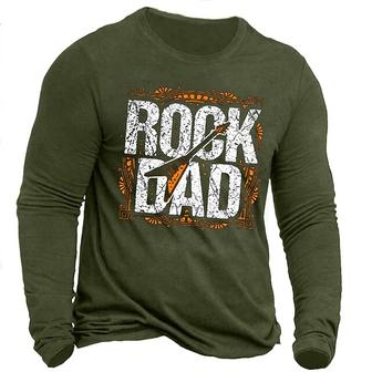 Men's Unisex T Shirt Tee Rock Dad Letter Crew Neck Street Casual Print Long Sleeve Tops Designer Simple Basic Casual Green Black Gray - Seseable