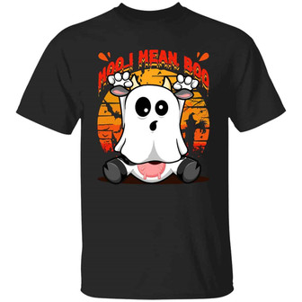 Moo I Mean Boo Heifer Ghost Halloween Graphic Design Printed Casual Daily Basic Unisex T-Shirt - Thegiftio UK