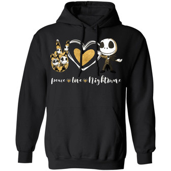 Peace Love Skellington Jack Cute Halloween Hoodie Graphic Design Printed Casual Daily Basic Hoodie - Thegiftio UK