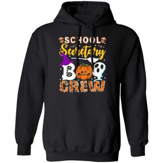 School Secretary Boo Crew Cute Halloween Hoodie Graphic Design Printed Casual Daily Basic Hoodie - Thegiftio UK