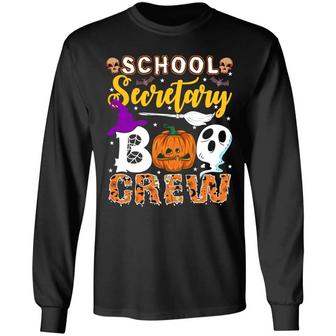 School Secretary Boo Crew Cute Halloween Hoodie Graphic Design Printed Casual Daily Basic Unisex Long Sleeve - Thegiftio UK