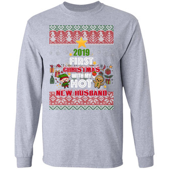 2019 First Christmas With My Hot New Husband 2019 Hoodie Sweat Graphic Design Printed Casual Daily Basic Unisex Long Sleeve - Thegiftio UK