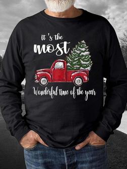 Men Most Wonderful Time Of The Year Christmas Regular Fit Casual Sweatshirt - Seseable