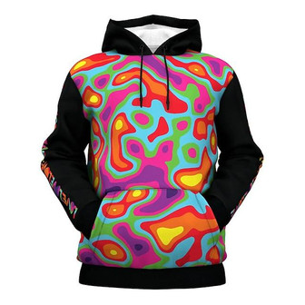 Asylvain Unisex Grafische Hoodies 3D Cool Design Print Kleurrijke
