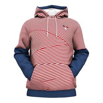 Men's Unisex Pullover Hoodie Sweatshirt Stripes Graphic Prints Print Daily Sports 3d Print Designer Casual Hoodies Sweatshirts Red - Seseable