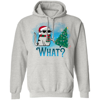Black Cat Meowy Christmas What Is This Jolly Enough Hoodie Sweat Graphic Design Printed Casual Daily Basic Hoodie - Thegiftio UK