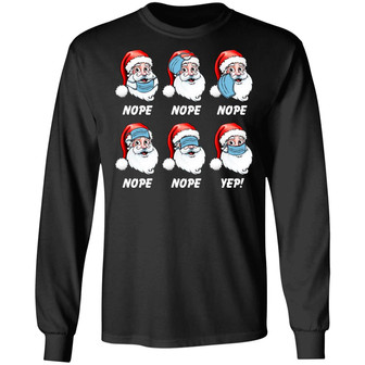 Christmas 2020 Santa Claus Wearing Mask Wrong Funny Pandemic Christmas Sweat Graphic Design Printed Casual Daily Basic Unisex Long Sleeve - Thegiftio UK