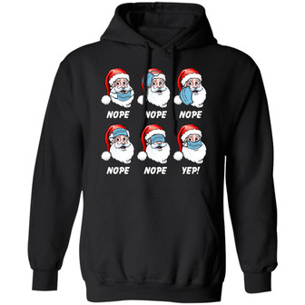 Christmas 2020 Santa Claus Wearing Mask Wrong Funny Pandemic Christmas Sweat Graphic Design Printed Casual Daily Basic Hoodie - Thegiftio UK