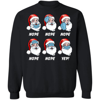 Christmas 2020 Santa Claus Wearing Mask Wrong Funny Pandemic Christmas Sweat Graphic Design Printed Casual Daily Basic Sweatshirt - Thegiftio UK
