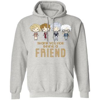 Cute Thank You For Being A Golden Friend Girl Christmas Hoodie Graphic Design Printed Casual Daily Basic Hoodie - Thegiftio UK