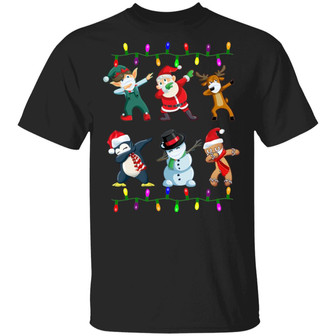 Dabbing Santa Elf Buddy With Friends Funny Christmas Gift Graphic Design Printed Casual Daily Basic Unisex T-Shirt - Thegiftio UK