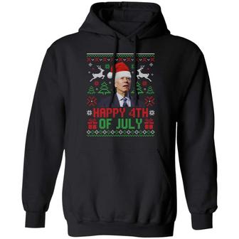 Funny Happy 4Th Of July Joe Biden Ugly Christmas Graphic Design Printed Casual Daily Basic Hoodie - Thegiftio UK