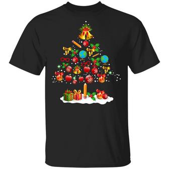 Funny Preschool Teacher Christmas Tree Lights X Graphic Design Printed Casual Daily Basic Unisex T-Shirt - Thegiftio UK
