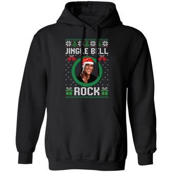 Jingle Bell Jingle Bell Jingle Bell Rock Funny The Rock Ugly Christmas Sweater Style Sweat Graphic Design Printed Casual Daily Basic Hoodie - Thegiftio UK
