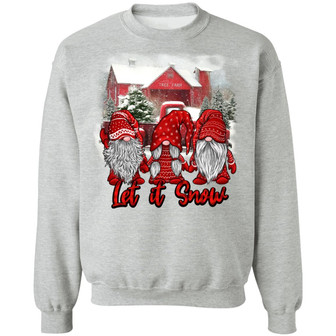 Let It Snow Christmas Funny Gnomes Nordic Hoodie Sweat Graphic Design Printed Casual Daily Basic Sweatshirt - Thegiftio UK